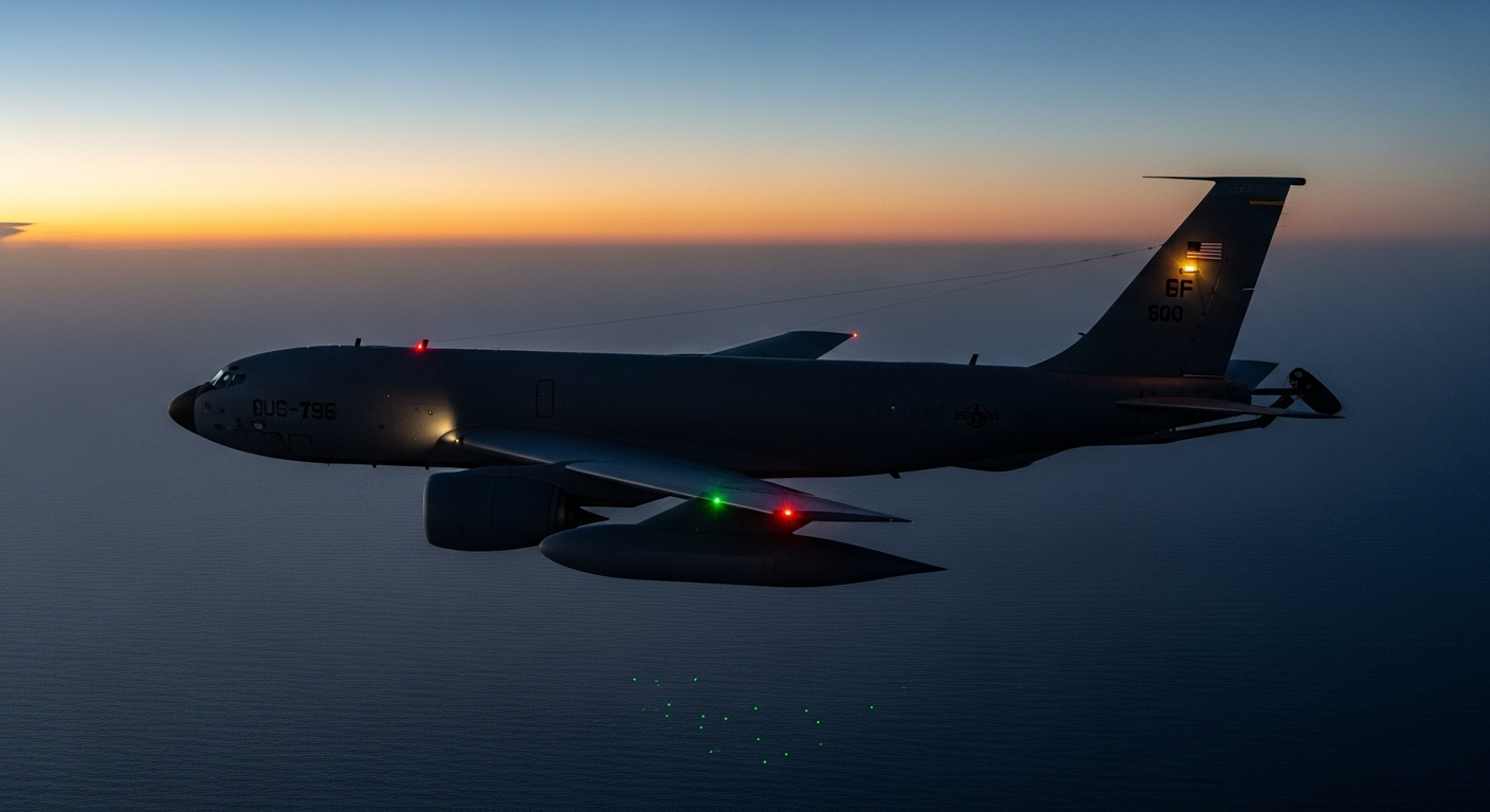米KC-135空中給油機、ホルムズ海峡付近で緊急コード7700発信後に消失